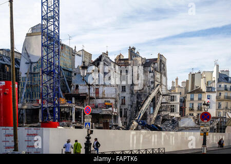 Renovierung des Kaufhaus Samaritaine, Chatelet, einschließlich des Baus der neuen öffentlichen Wohneinheiten, Paris, Frankreich Stockfoto