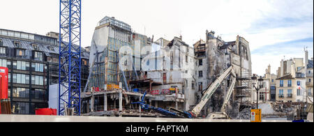 Renovierung des Kaufhaus Samaritaine, Chatelet, einschließlich des Baus der neuen öffentlichen Wohneinheiten, Paris, Frankreich Stockfoto