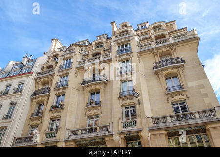 Hausmann, haussmannschen Stil Paris Baustein von unten. Frankreich Stockfoto