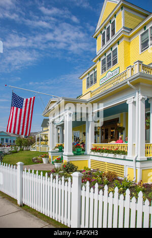 Windermere Hotel befindet sich auf der Hauptstraße auf der Insel von Mackinac Ferieninsel in Michigan Stockfoto