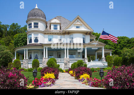 Viktorianisches Haus auf Resort Insel Mackinac Island in Michigan Stockfoto