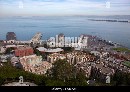 Ein Blick auf San Francisco vom Coit Tower Stockfoto