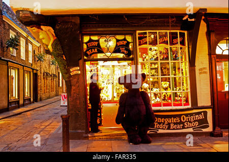 Teddybär Shop, Stonegate, York Stockfoto