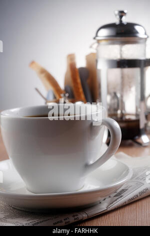 Stock Bild von der Kaffee-Presse Stockfoto