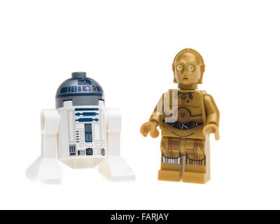 LEGO Star Wars R2-D2 C - 3P 0 Minifigur Stockfoto