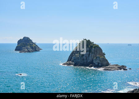 Oryukdo Inseln in Busan, Korea. Oryukdo bedeutet, dass fünf bis sechs Island und die Inseln scheinen fünf oder sechs Inseln zu sein. Stockfoto