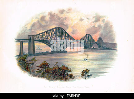 Die Brücke (Eisenbahnbrücke) aus dem Süden Osten, ca. 1900 Stockfoto