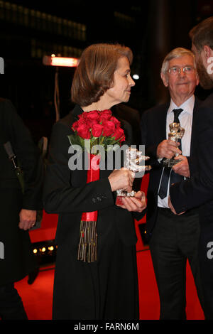 Berlin, Deutschland, 14. Februar 2015: Charlotte Rampling gewinnt Silberner Bär als beste Darstellerin in 45 Jahren, unter der Regie von Andrew Haigh Stockfoto