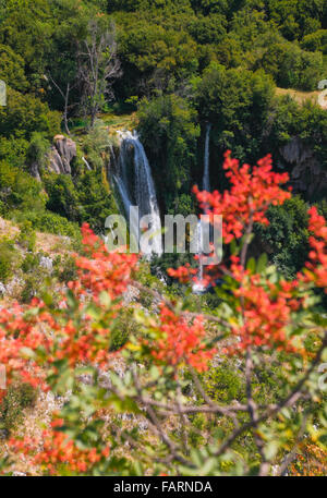 Krka Nationalpark, Wasserfall Manojlovac. Stockfoto