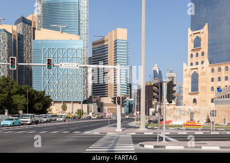 Kreuzung in Doha, Katar Stockfoto