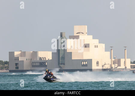 Jet Ski-Rennen in Doha, Katar Stockfoto