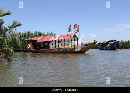 Jack Tran Eco Touren Bambus geflochten Korb palm Stockfoto