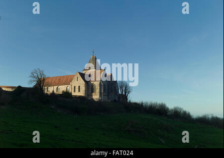 Kirche von St Valery, Varengeville, Normandie wie gemalt von Impressionisten Claude Monet, 1882 Stockfoto