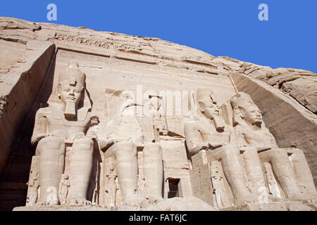 Abu Simbel Tempel von Ramses II, Nubia, Süden von Ägypten Stockfoto