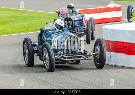 1934 Bugatti Type 59 gehört Charles McCabe und wurde von Charles Knill-Jones beim Goodwood Revival 2015 gefahren Stockfoto