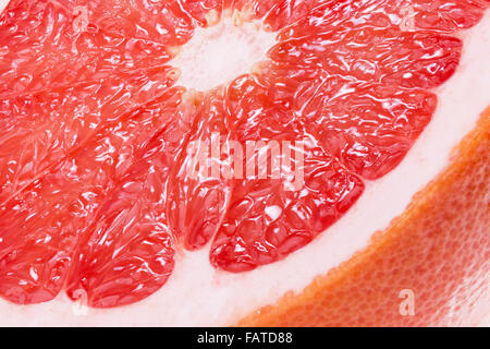 Nahaufnahme von saftigen Grapefruit. Stockfoto