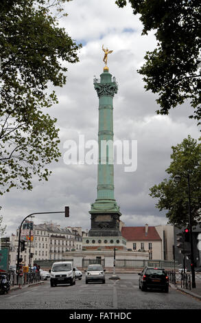 Die Juli-Spalte in der Place De La Bastille, Paris, Frankreich. Stockfoto