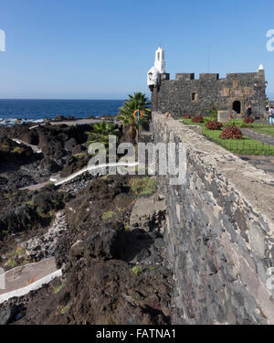 Teneriffa, Kanarische Inseln - Garachico, Burg von San Miguel. Stockfoto