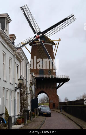 Windmühle "Rijn En Lek" in Wijk Bij Duurstede, Niederlande Stockfoto