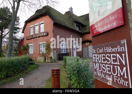 Der Eingang in die Dr. Carl-Haeberlin-Friesisch-Museum in Wyk auf Föhr Insel (Schleswig-Holstein), Deutschland, 19. November 2015. Foto: Jens Kalaene - kein Draht-Dienst- Stockfoto