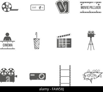 Film-Kino-Ikonen-set Stock Vektor