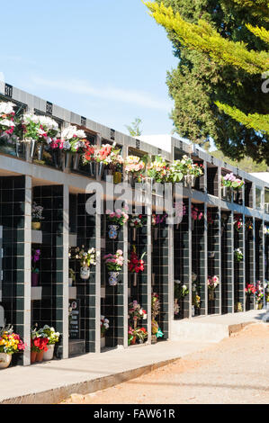 Friedhof oder Friedhof in Ibiza, Spanien, Europa. Stockfoto