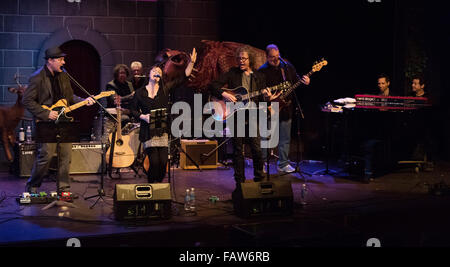 Waldhonig Presents: Iain Matthews & Christine Collister und Au Pair (Gary Louris & Django Haskins) für den Autismus Think-Tank bei Morgan-Wixson Theater mit: Christine Collister Where: Santa Monica, Kalifornien, Vereinigte Staaten, wann: 23. November 2015 Stockfoto