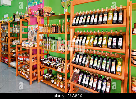 Portugal, Algarve: Regionale Produkte im Shop in Armacao de Pera Stockfoto