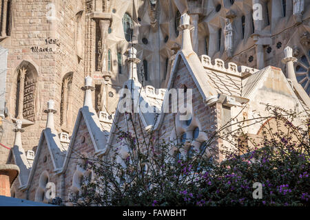 Sagrada Família, Kirche in Barcelona, Spanien, Europa. Stockfoto