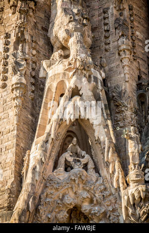 Sagrada Família, Kirche in Barcelona, Spanien, Europa. Stockfoto