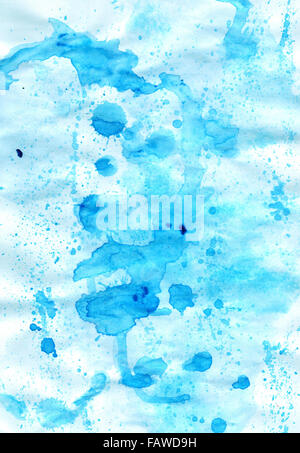 Aquarellblau Fantasy handgefertigte Maltextur für Design. Stockfoto