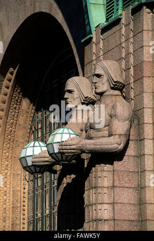 Finnland, Helsinki, Bahnhof Stockfoto