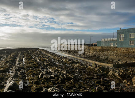 Blick auf das Meer bei St Monan's auf der Küste von Fife in Schottland, Großbritannien Stockfoto