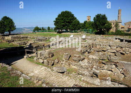 Etruskische akropolis, Volterra, Toskana, Italien Stockfoto