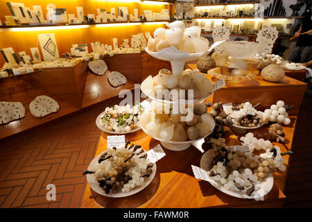 Alabaster Shop, Volterra, Toskana, Italien Stockfoto