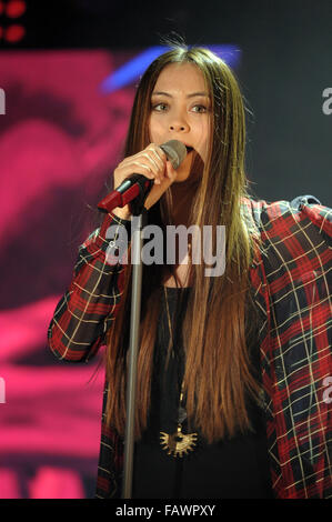 Jasmin Thompson am Sanremo Giovani 2015 im Ariston Theater Featuring durchführen: Jasmine Thompson erklingt am Sanremo Giovani 2015 in der Ariston Theater wo: Sanremo, Italien: 28. November 2015 Stockfoto