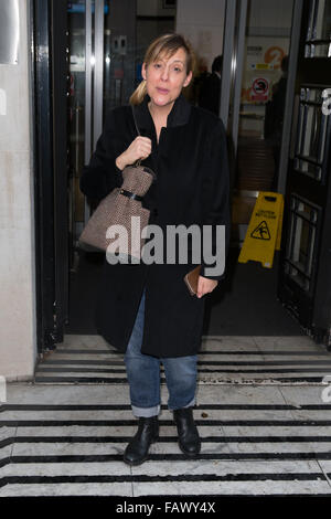 Mel Giedroyc Ankunft im BBC Radio 2 Studios Featuring: Mel Giedroyc Where: London, Vereinigtes Königreich bei: 27. November 2015 Stockfoto