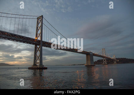 San Francisco und der Bay Bridge Stockfoto