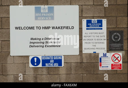 HMP Wakefield, ihrer Majestät Gefängnis Wakefield. Kategorie A Männer Gefängnis Stockfoto