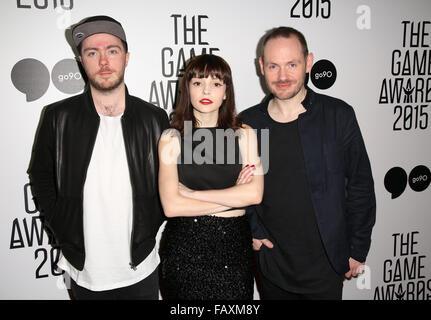 Prominente besuchen The Game Awards 2015 am Microsoft-Theater.  Mitwirkende: CHVRCHES wo: Los Angeles, California, Vereinigte Staaten von Amerika als: 3. Dezember 2015 Stockfoto