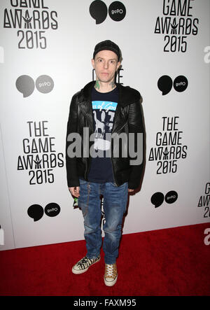 Prominente besuchen The Game Awards 2015 am Microsoft-Theater.  Mitwirkende: deadmau5 wo: Los Angeles, California, Vereinigte Staaten von Amerika als: 3. Dezember 2015 Stockfoto