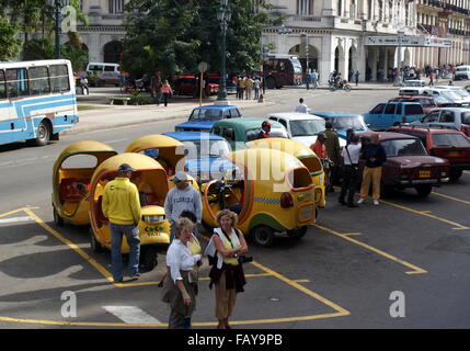 Cocotaxis in zentralen Havanna, Kuba Stockfoto