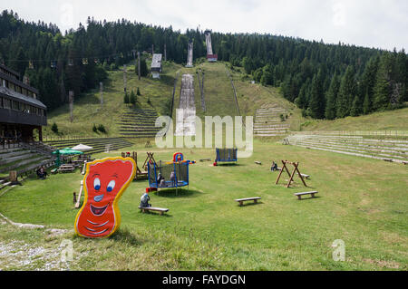 Igman Olympic springt auch genannt Malo Polje in Ilidža, Sarajevo, Bosnien und Herzegowina gebaut für die Olympischen Winterspiele 1984 Stockfoto