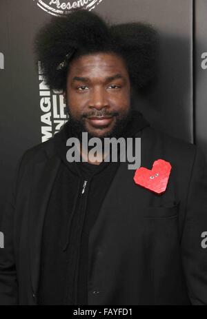 John Lennon 75. Geburtstagskonzert im Madison Square Garden mit vorstellen: Questlove wo: New York, Vereinigte Staaten von Amerika bei: 5. Dezember 2015 Stockfoto