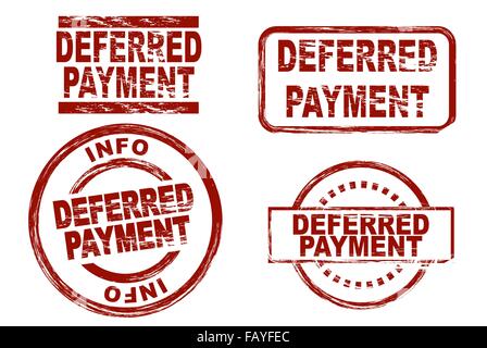 Stilisierte Tinte Marken zeigt des Begriffs verzögerte Zahlung Stock Vektor