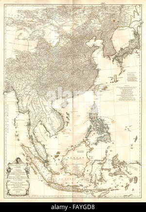 Seconde Partie De La Carte d'Asie. Ost-Asien/Indien Indochina. Anville 1752 Karte Stockfoto