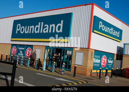 Poundland speichern, king's Lynn, Norfolk, england Stockfoto