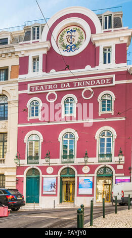 Außenansicht des Teatro da Trindade, Lissabon, portugal Stockfoto