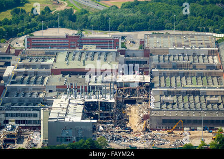Luftaufnahme, Abbrucharbeiten im Opel-Werk 1, Automobil, strukturelle Veränderungen, auto-Industrie, Bochum, Ruhrgebiet, Stockfoto