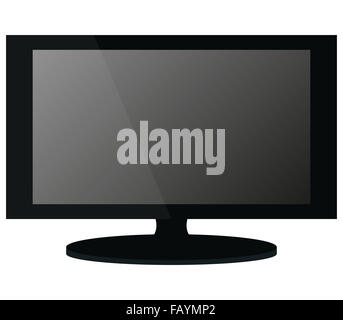 Fernsehen auf weißem Hintergrund Stockfoto